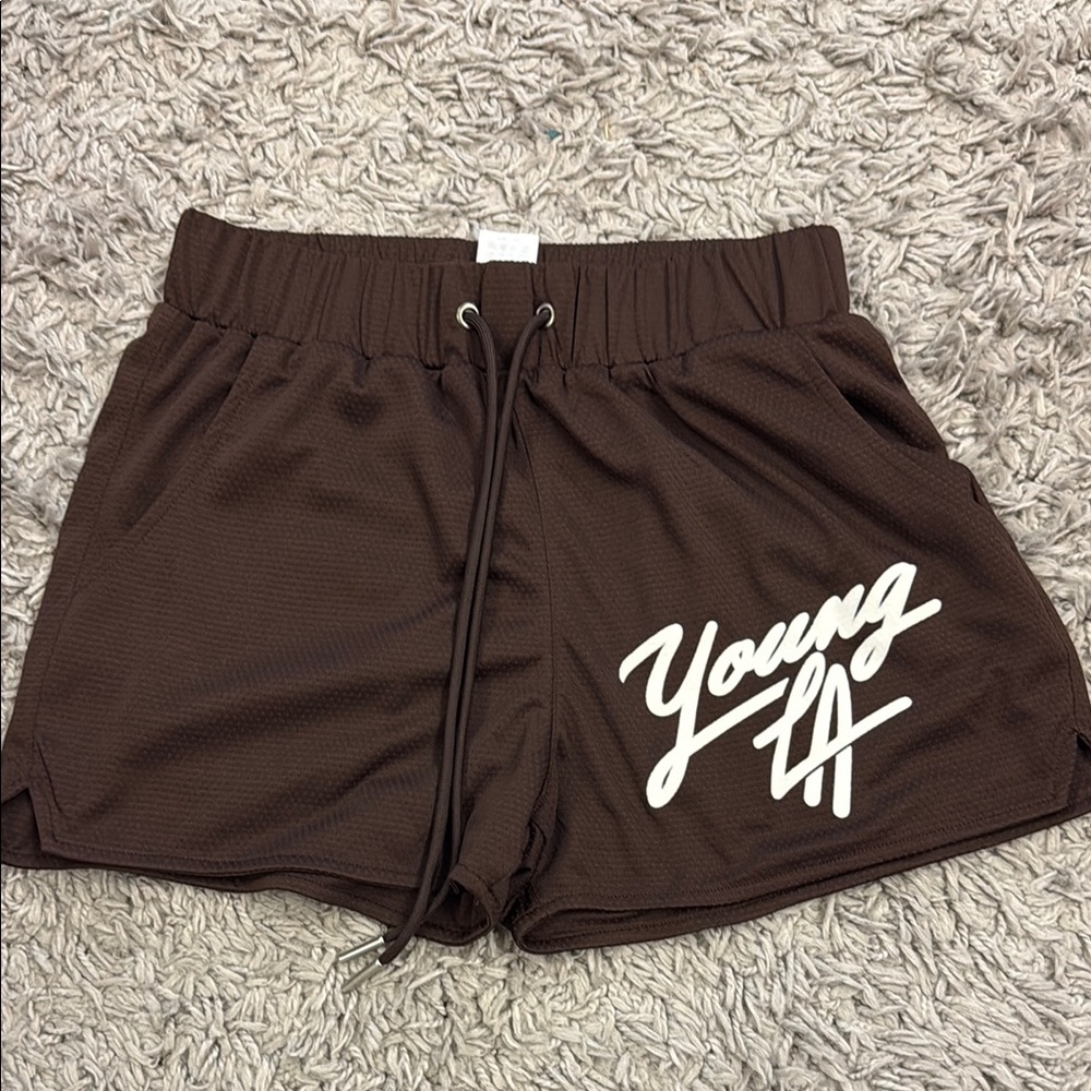 YoungLA Men’s Legacy Shorts Size S Brown